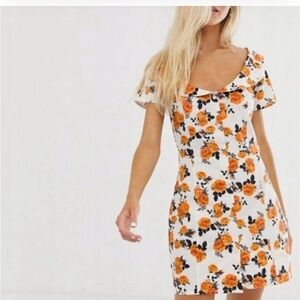 Sacred Hawk NWT orange floral dress.